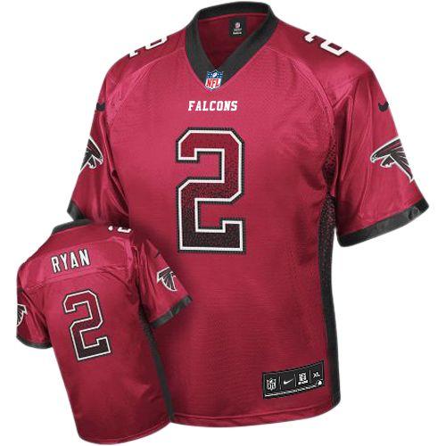 Nike Falcons #2 Matt Ryan Red Team Color Men's Stitched NFL Elite Drift Fashion Jersey - Click Image to Close