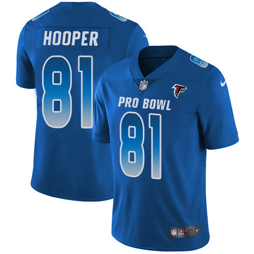 Nike Falcons #81 Austin Hooper Royal Men's Stitched NFL Limited NFC 2019 Pro Bowl Jersey