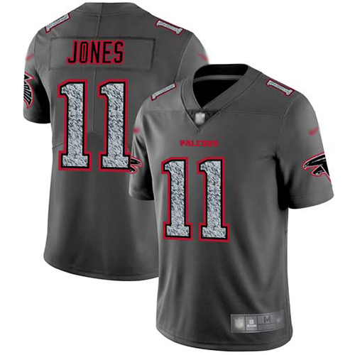 Falcons #11 Julio Jones Gray Static Men's Stitched Football Vapor Untouchable Limited Jersey - Click Image to Close