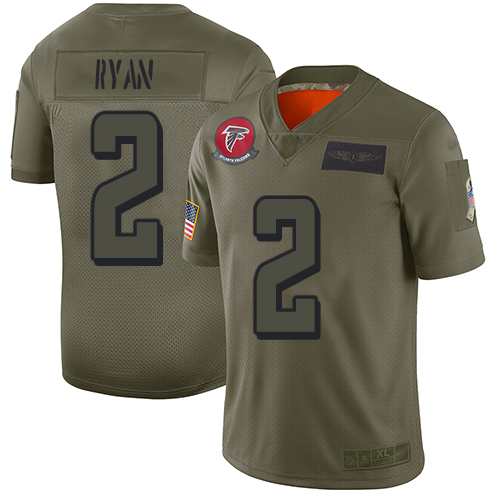 Falcons #2 Matt Ryan Camo Men's Stitched Football Limited 2019 Salute To Service Jersey