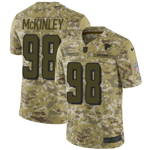 Nike Falcons #98 Takkarist McKinley Camo Men's Stitched NFL Limited 2018 Salute To Service Jersey