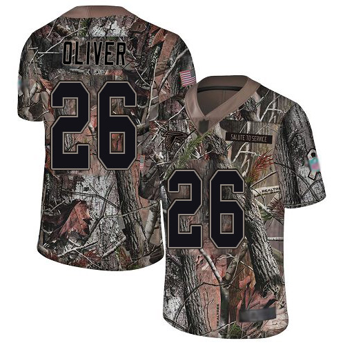 Falcons #26 Isaiah Oliver Camo Men's Stitched Football Limited Rush Realtree Jersey