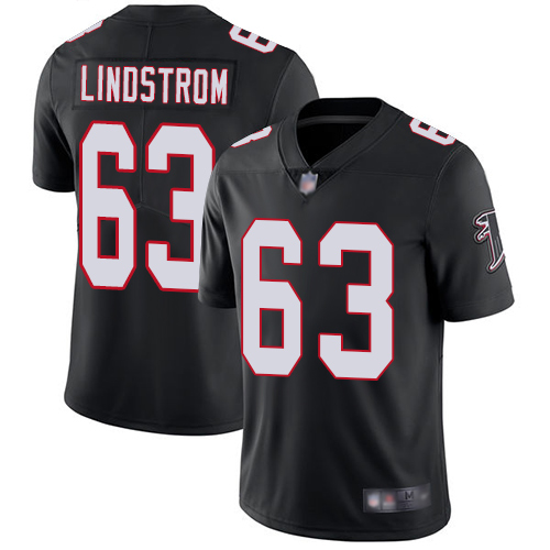 Falcons #63 Chris Lindstrom Black Alternate Men's Stitched Football Vapor Untouchable Limited Jersey