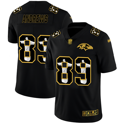 Ravens #89 Mark Andrews Black Men's Stitched Football Limited Jesus Faith Jersey