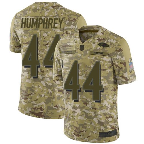 Nike Ravens #44 Marlon Humphrey Camo Men's Stitched NFL Limited 2018 Salute To Service Jersey