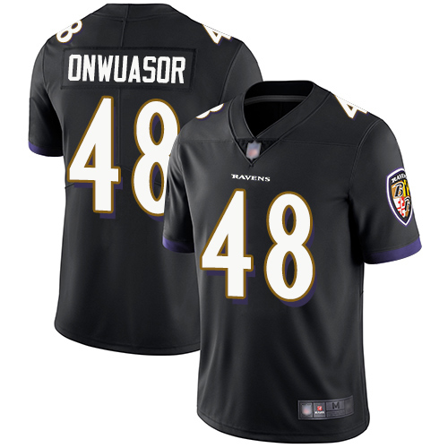 Ravens #48 Patrick Onwuasor Black Alternate Men's Stitched Football Vapor Untouchable Limited Jersey