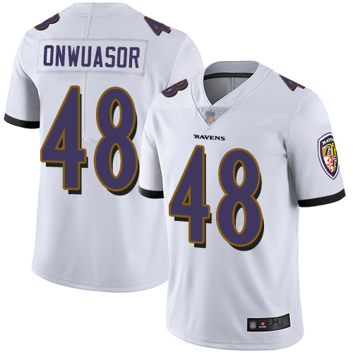 Ravens #48 Patrick Onwuasor White Men's Stitched Football Vapor Untouchable Limited Jersey