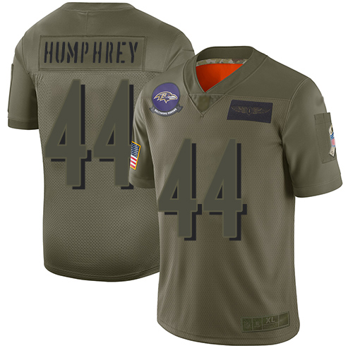 Ravens #44 Marlon Humphrey Camo Men's Stitched Football Limited 2019 Salute To Service Jersey