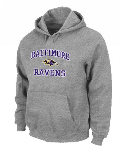 Baltimore Ravens Heart & Soul Pullover Hoodie Grey