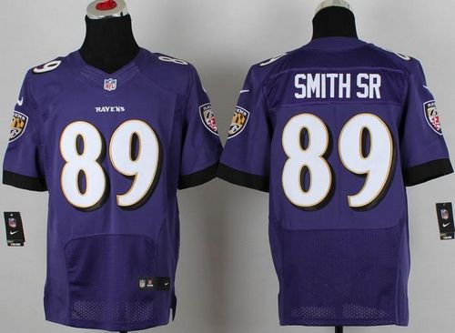 Nike Ravens #89 Steve Smith Purple Team Color Men's Stitched NFL New Elite Jersey