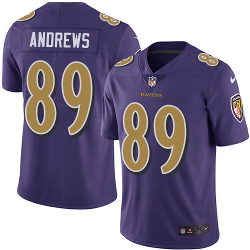 Nike Ravens #89 Mark Andrews Purple Men's Stitched NFL Limited Rush Jersey