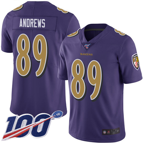 Ravens #89 Mark Andrews Purple Men's Stitched Football Limited Rush 100th Season Jersey