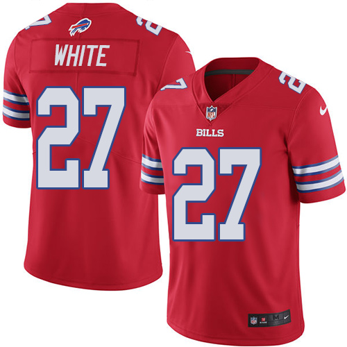 Nike Bills #27 Tre'Davious White Red Men's Stitched NFL Limited Rush Jersey