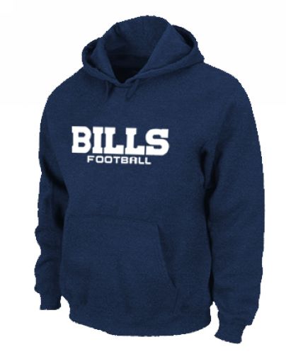 Buffalo Bills Authentic Font Pullover Hoodie Dark Blue