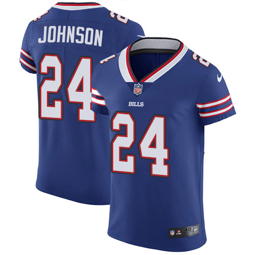 Nike Bills #24 Taron Johnson Royal Blue Team Color Men's Stitched NFL Vapor Untouchable Elite Jersey