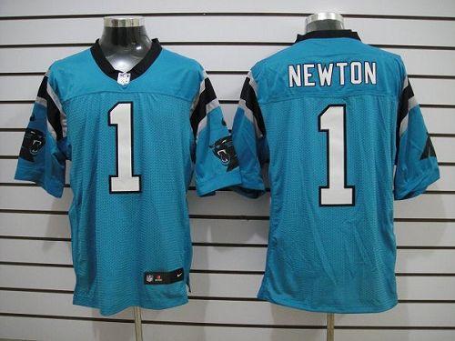 Nike Panthers #1 Cam Newton Blue Alternate Men's Stitched NFL Elite Jersey