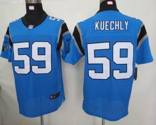 Nike Panthers #59 Luke Kuechly Blue Alternate Men's Stitched NFL Elite Jersey