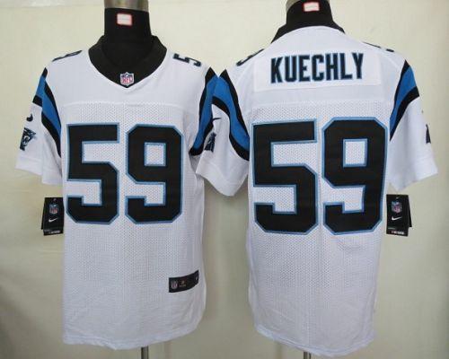 Nike Panthers #59 Luke Kuechly White Men's Stitched NFL Elite Jersey