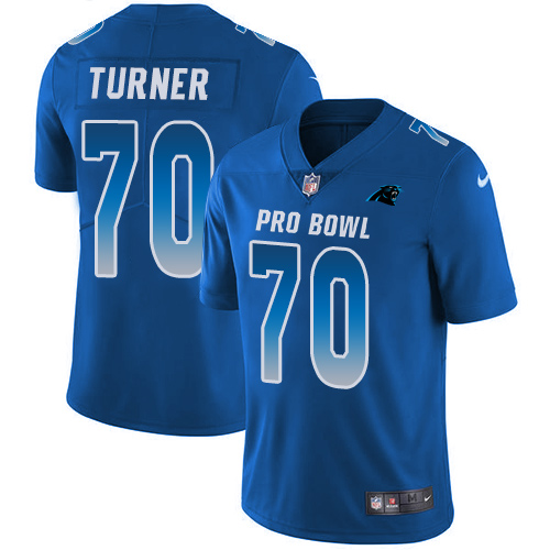 Nike Panthers #70 Trai Turner Royal Men's Stitched NFL Limited NFC 2019 Pro Bowl Jersey