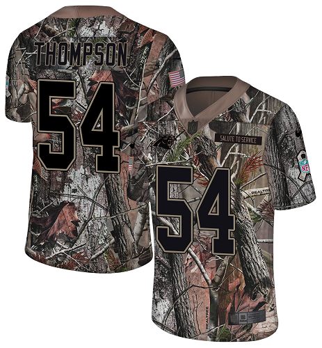 Nike Panthers #54 Shaq Thompson Camo Men's Stitched NFL Limited Rush Realtree Jersey