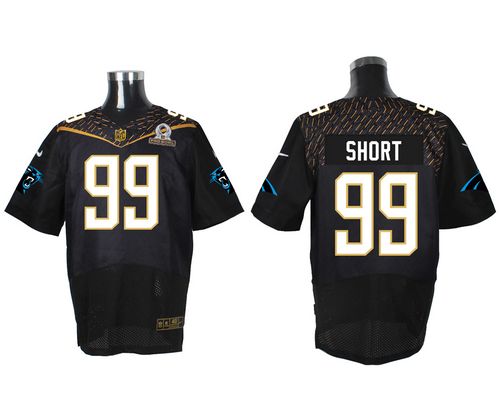 Nike Panthers #99 Kawann Short Black 2016 Pro Bowl Men's Stitched NFL Elite Jersey