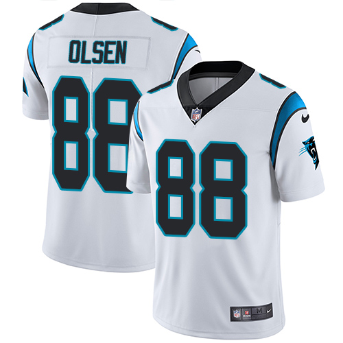 Nike Panthers #88 Greg Olsen White Men's Stitched NFL Vapor Untouchable Limited Jersey