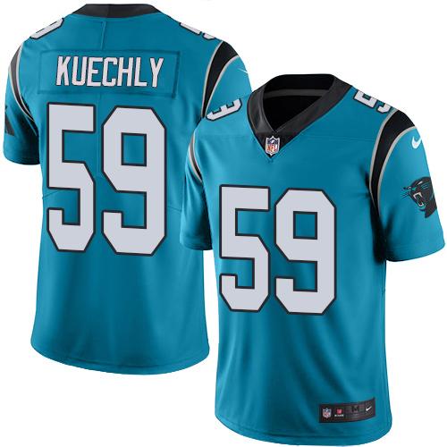 Nike Panthers #59 Luke Kuechly Blue Alternate Men's Stitched NFL Vapor Untouchable Limited Jersey