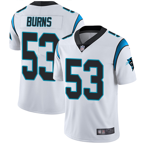 Panthers #53 Brian Burns White Men's Stitched Football Vapor Untouchable Limited Jersey - Click Image to Close