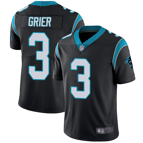 Panthers #3 Will Grier Black Team Color Men's Stitched Football Vapor Untouchable Limited Jersey - Click Image to Close