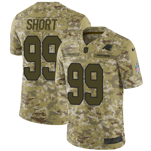 Nike Panthers #99 Kawann Short Camo Men's Stitched NFL Limited 2018 Salute To Service Jersey