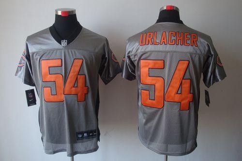 Nike Bears #54 Brian Urlacher Grey Shadow Men's Stitched NFL Elite Jersey