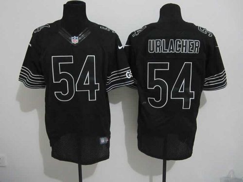 Nike Bears #54 Brian Urlacher Black Shadow Men's Stitched NFL Elite Jersey