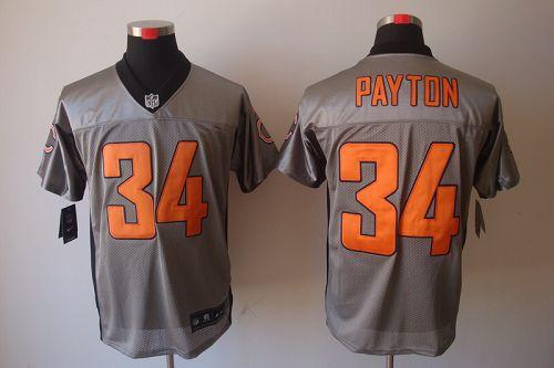 Nike Bears #34 Walter Payton Grey Shadow Men's Stitched NFL Elite Jersey