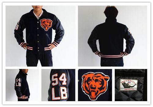 Mitchell And Ness NFL Chicago Bears #54 Brian Urlacher Authentic Wool Jacket - Click Image to Close