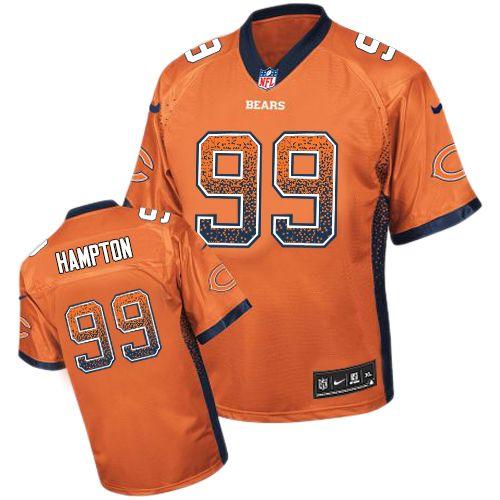 Nike Bears #99 Dan Hampton Orange Alternate Men's Stitched NFL Elite Drift Fashion Jersey - Click Image to Close