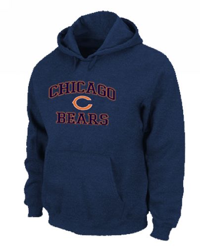 Chicago Bears Heart & Soul Pullover Hoodie Dark Blue - Click Image to Close