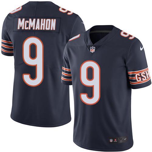 Nike Bears #9 Jim McMahon Navy Blue Team Color Men's Stitched NFL Vapor Untouchable Limited Jersey - Click Image to Close