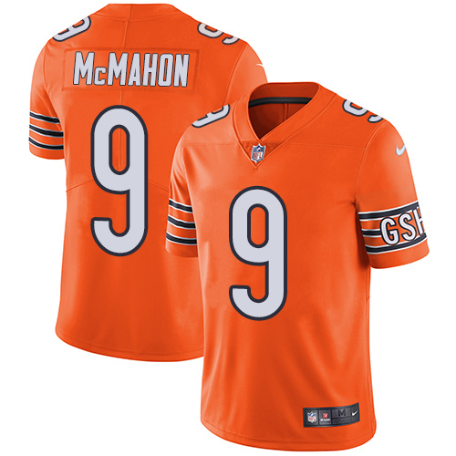 Nike Bears #9 Jim McMahon Orange Men's Stitched NFL Limited Rush Jersey