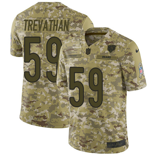 Nike Bears #59 Danny Trevathan Camo Men's Stitched NFL Limited 2018 Salute To Service Jersey - Click Image to Close