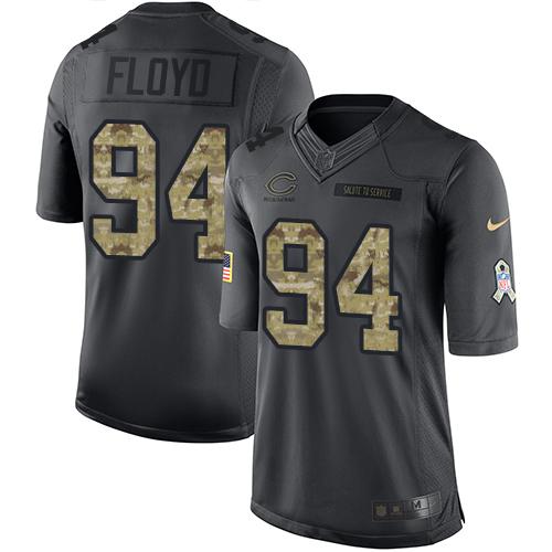 Nike Bears #94 Leonard Floyd Black Men's Stitched NFL Limited 2016 Salute to Service Jersey