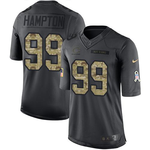 Nike Bears #99 Dan Hampton Black Men's Stitched NFL Limited 2016 Salute to Service Jersey