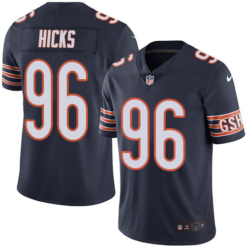 Nike Bears #96 Akiem Hicks Navy Blue Team Color Men's Stitched NFL Vapor Untouchable Limited Jersey - Click Image to Close