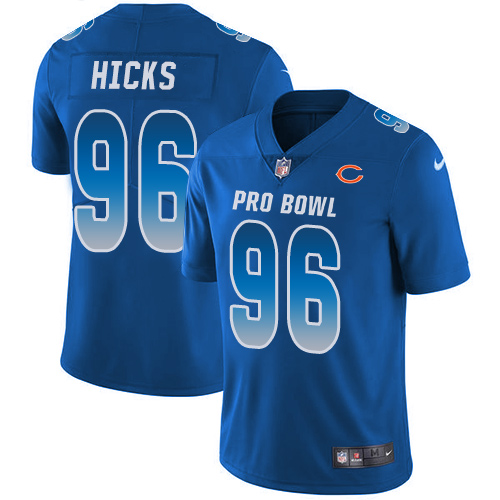 Nike Bears #96 Akiem Hicks Royal Men's Stitched NFL Limited NFC 2019 Pro Bowl Jersey