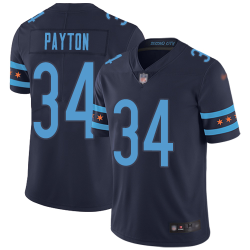 Bears #34 Walter Payton Navy Blue Team Color Men's Stitched Football Limited City Edition Jersey