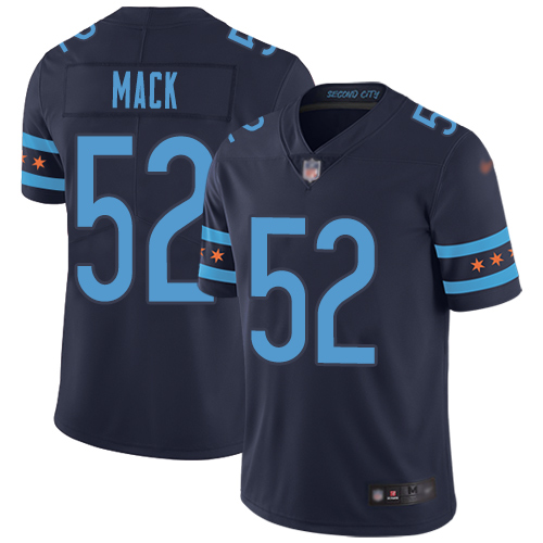 Bears #52 Khalil Mack Navy Blue Team Color Men's Stitched Football Limited City Edition Jersey