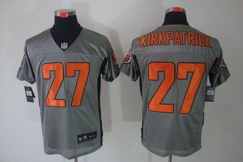 Nike Bengals #27 Dre Kirkpatrick Grey Shadow Men's Stitched NFL Elite Jersey