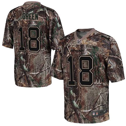 Nike Bengals #18 A.J. Green Camo Men's Stitched NFL Realtree Elite Jersey