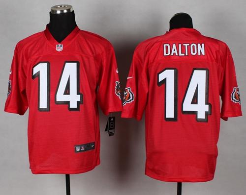 Nike Bengals #14 Andy Dalton Red Men's Stitched NFL Elite QB Practice Jersey