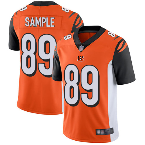 Bengals #89 Drew Sample Orange Alternate Men's Stitched Football Vapor Untouchable Limited Jersey