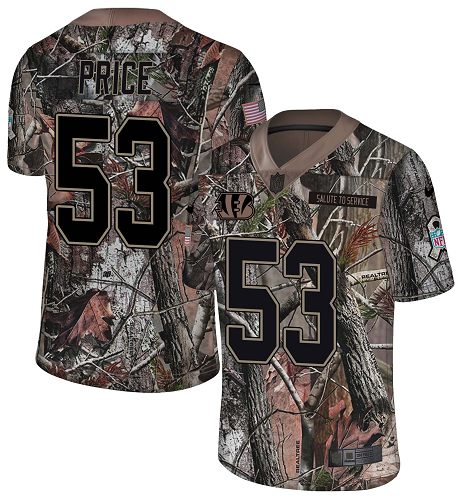 Nike Bengals #53 Billy Price Camo Men's Stitched NFL Limited Rush Realtree Jersey